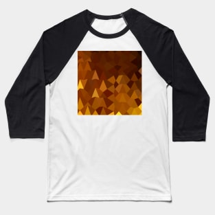 Burnt Umber Brown Abstract Low Polygon Background Baseball T-Shirt